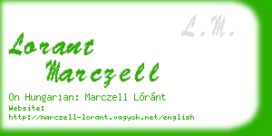 lorant marczell business card